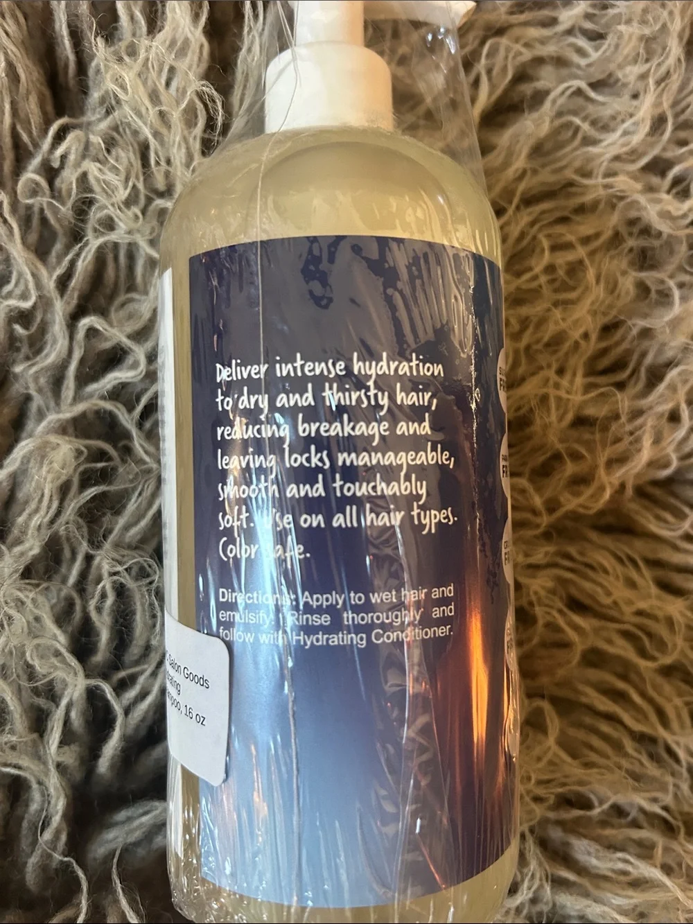MC Salon Goods Hydrating shampoo, paraben/sulfate/gluten free, vegan. 16 fl oz